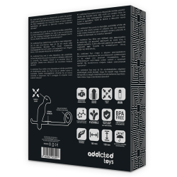 Addicted Toys - Plug Anal Avec Anneau En Silicone Noir 12 Cm